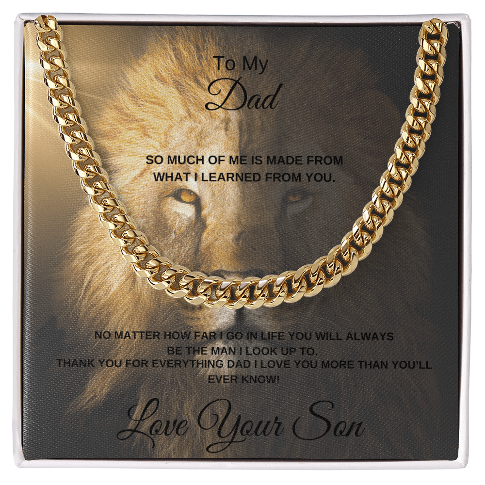 To My Dad From Son - Cuban Link Chain