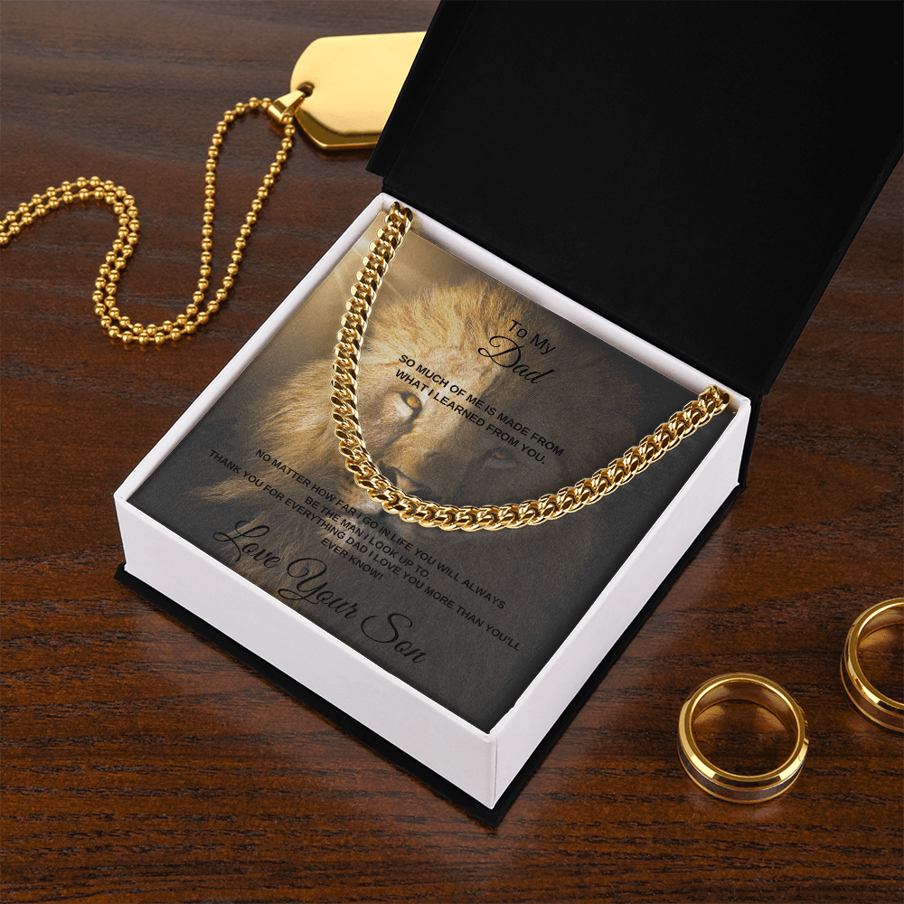 To My Dad From Son - Cuban Link Chain