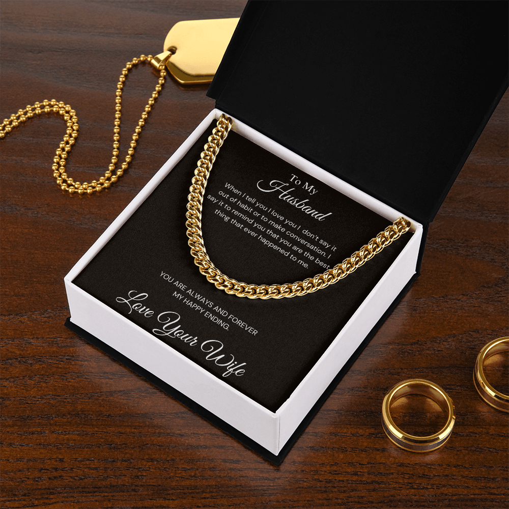 To My Husband - Cuban Link Necklace