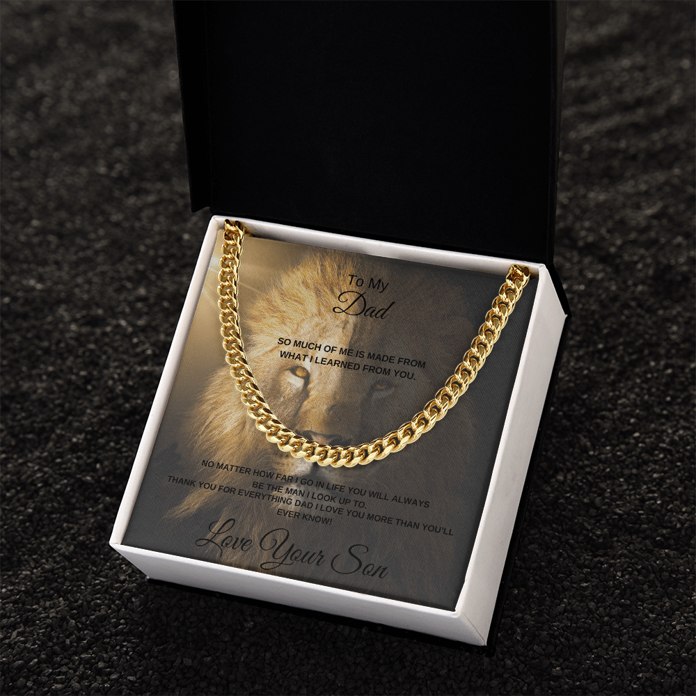 To My Dad From Son - Cuban Link Chain