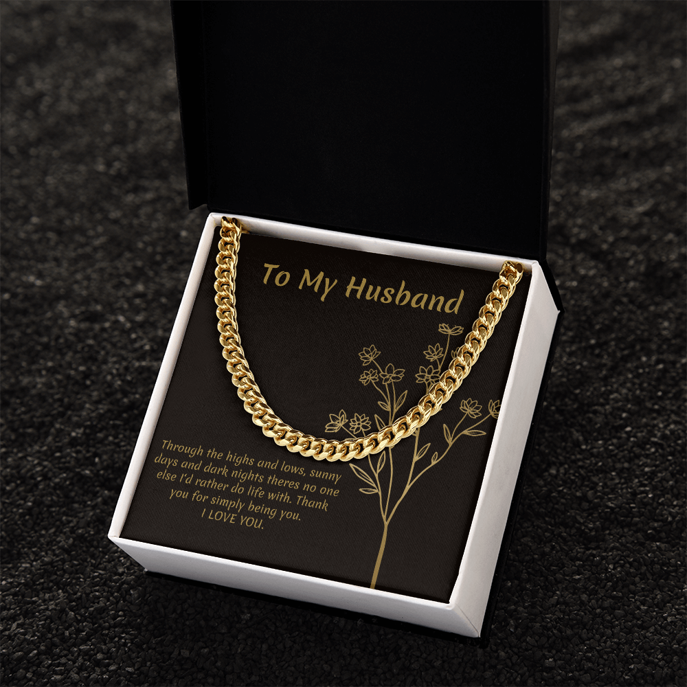 To My Husband - Cuban Link Chain