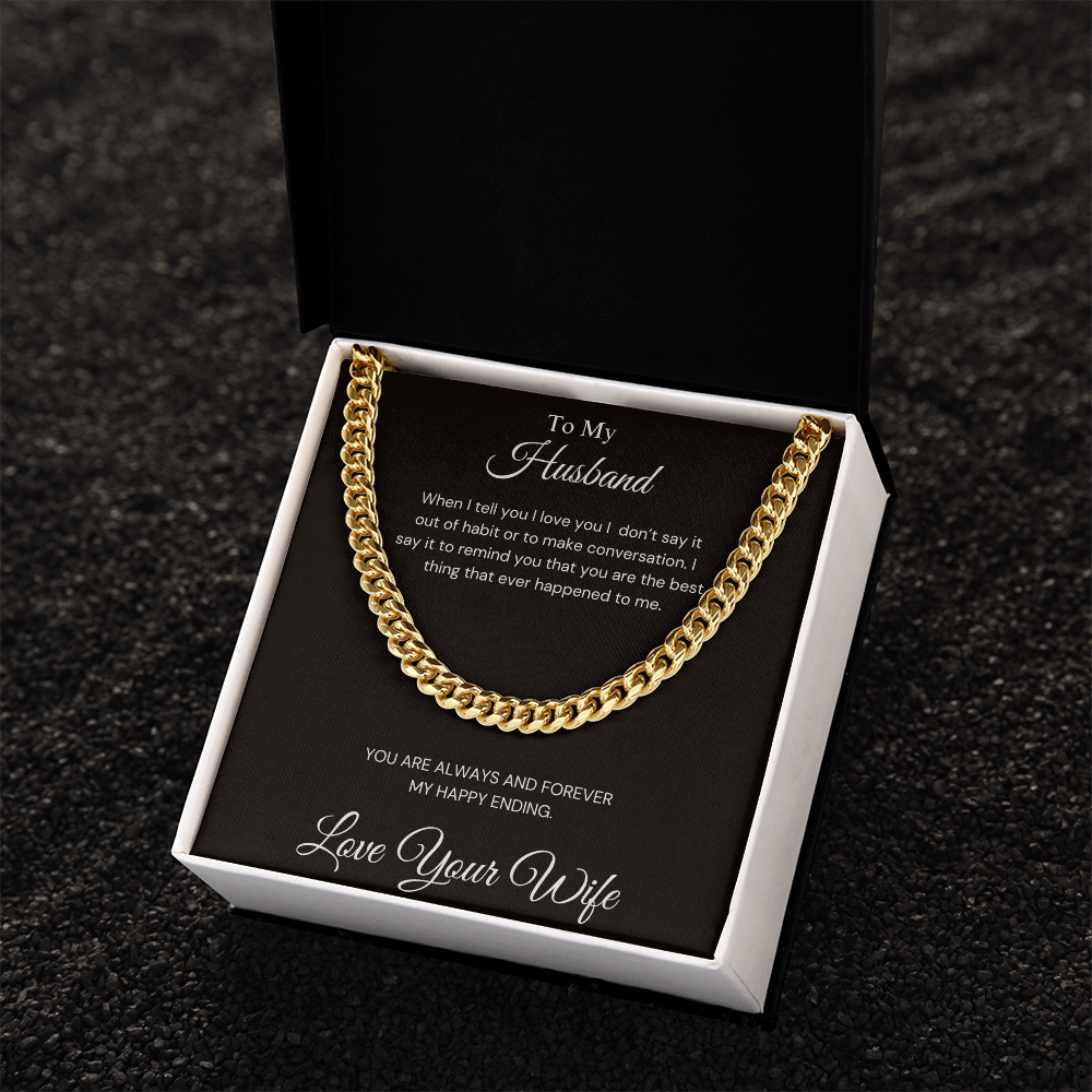 To My Husband - Cuban Link Necklace