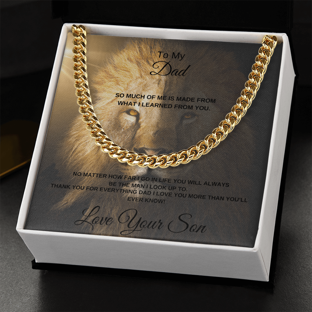 To My Dad From Son - Cuban Link Chain