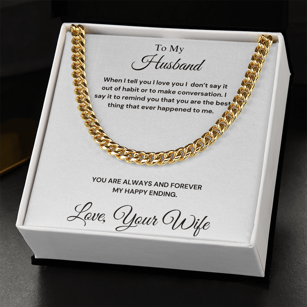 To My Husband - Cuban Link Chain