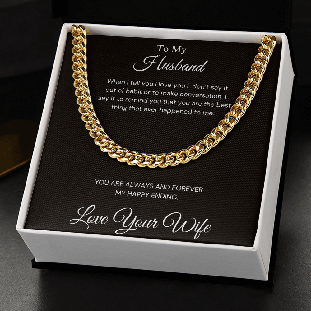 To My Husband - Cuban Link Necklace