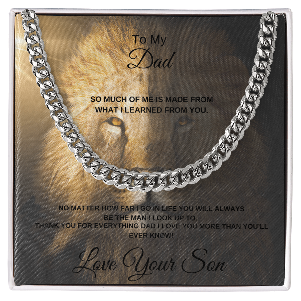 To My Dad From Son - Cuban Link Chain