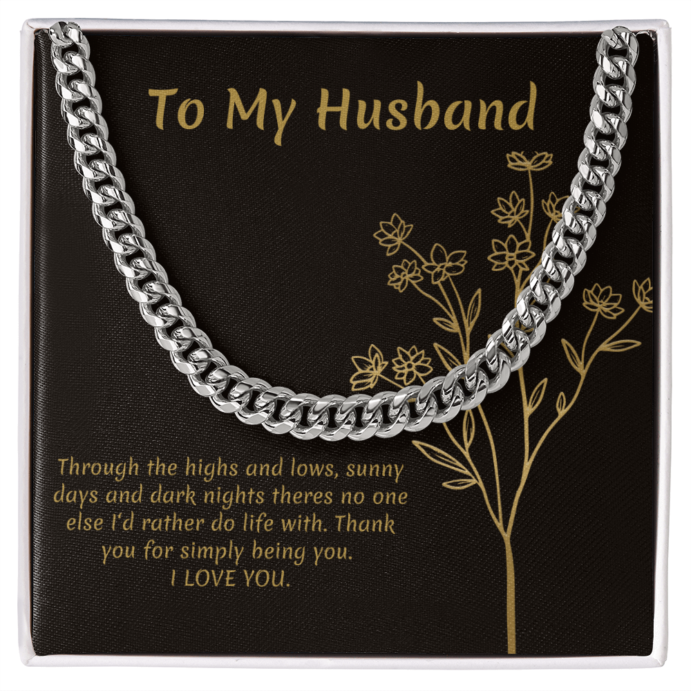 To My Husband - Cuban Link Chain