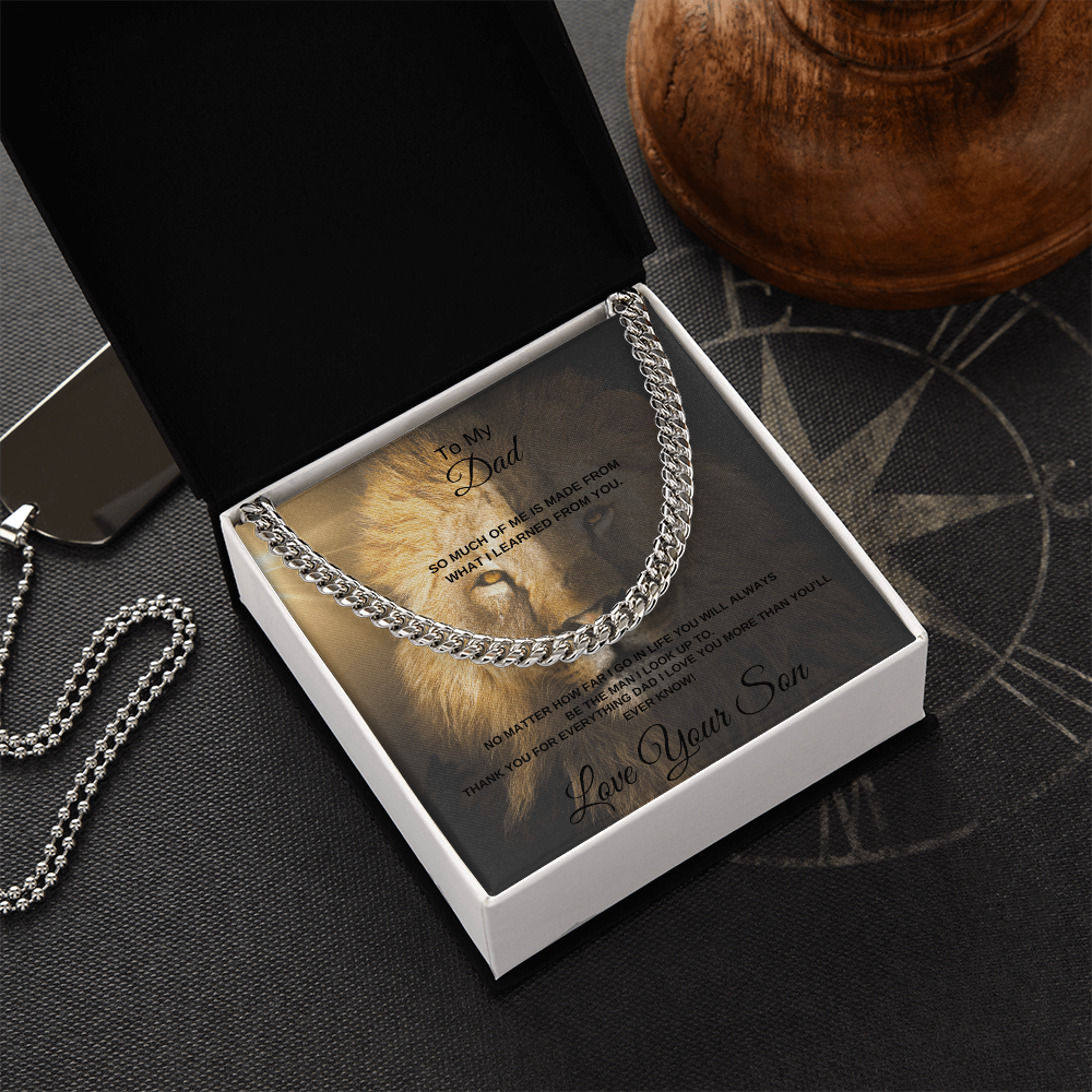 To My Dad From Son - Cuban Link Chain