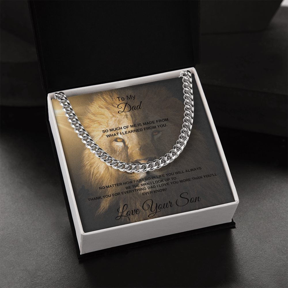 To My Dad From Son - Cuban Link Chain