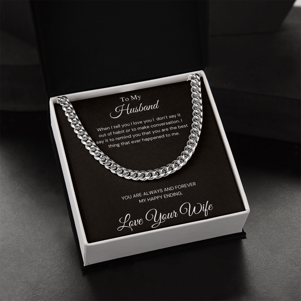 To My Husband - Cuban Link Necklace