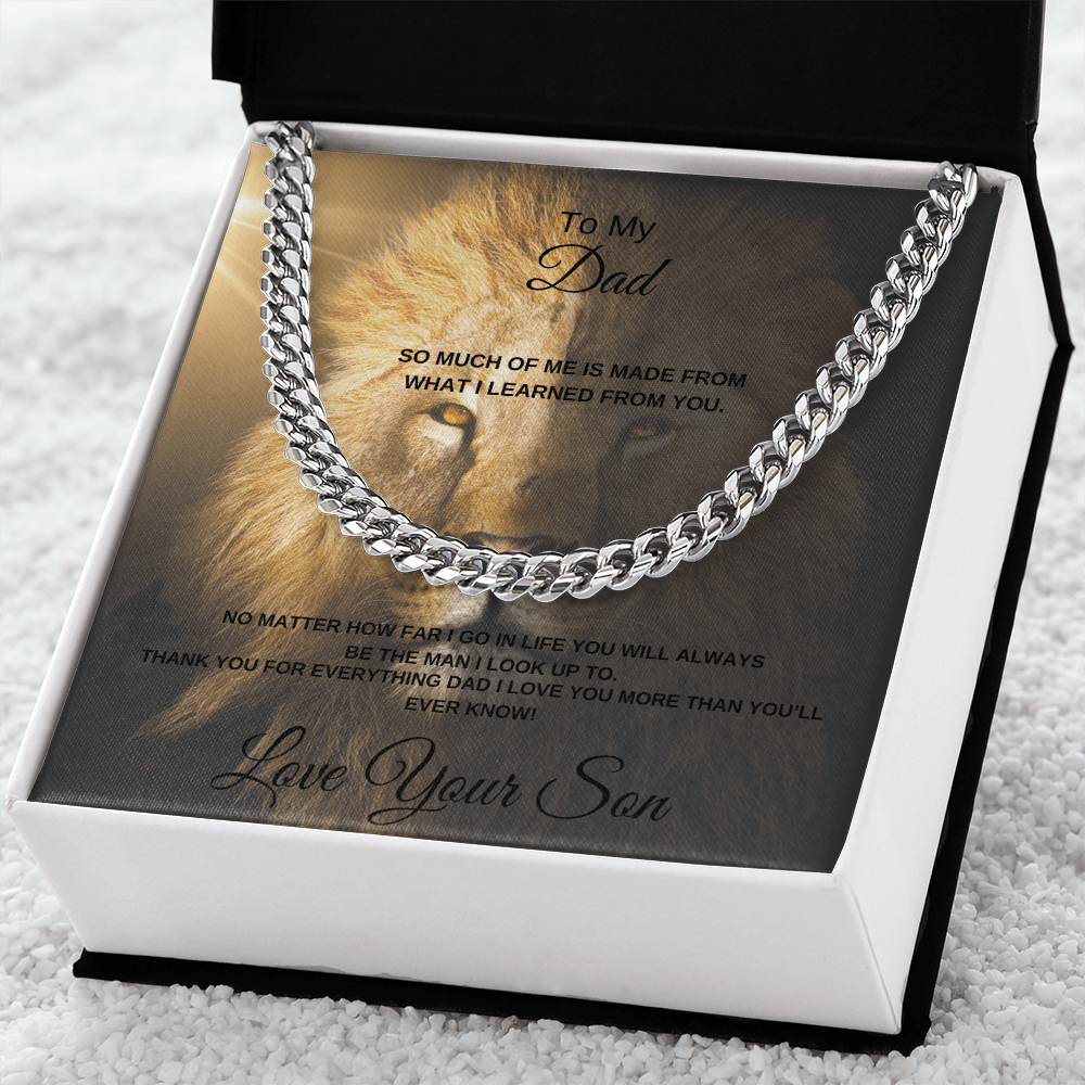 To My Dad From Son - Cuban Link Chain