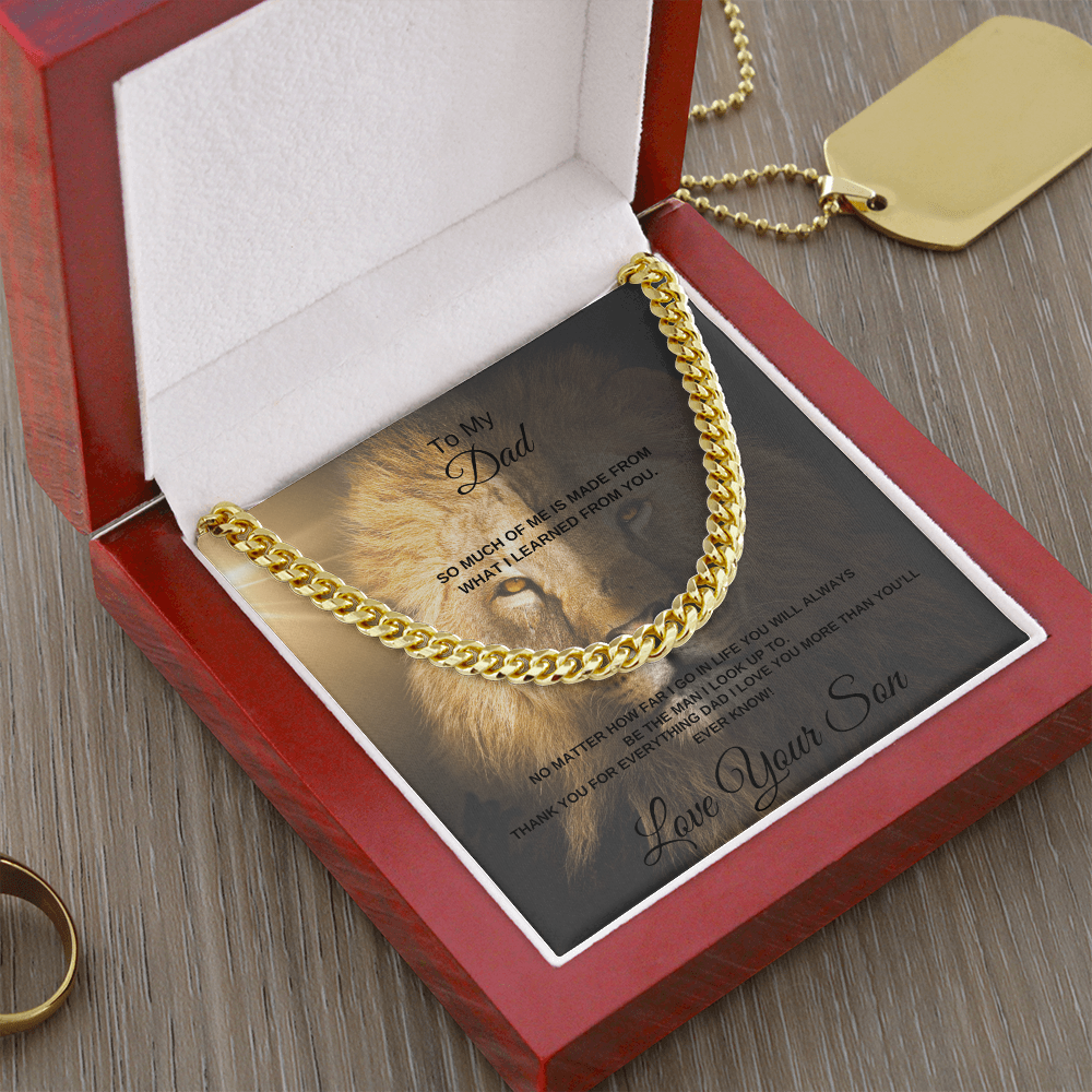 To My Dad From Son - Cuban Link Chain