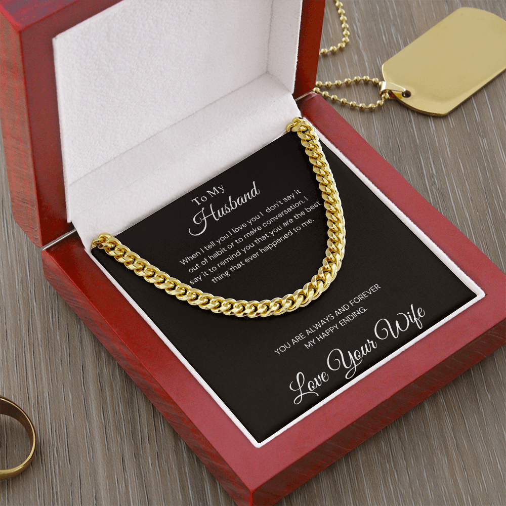 To My Husband - Cuban Link Necklace