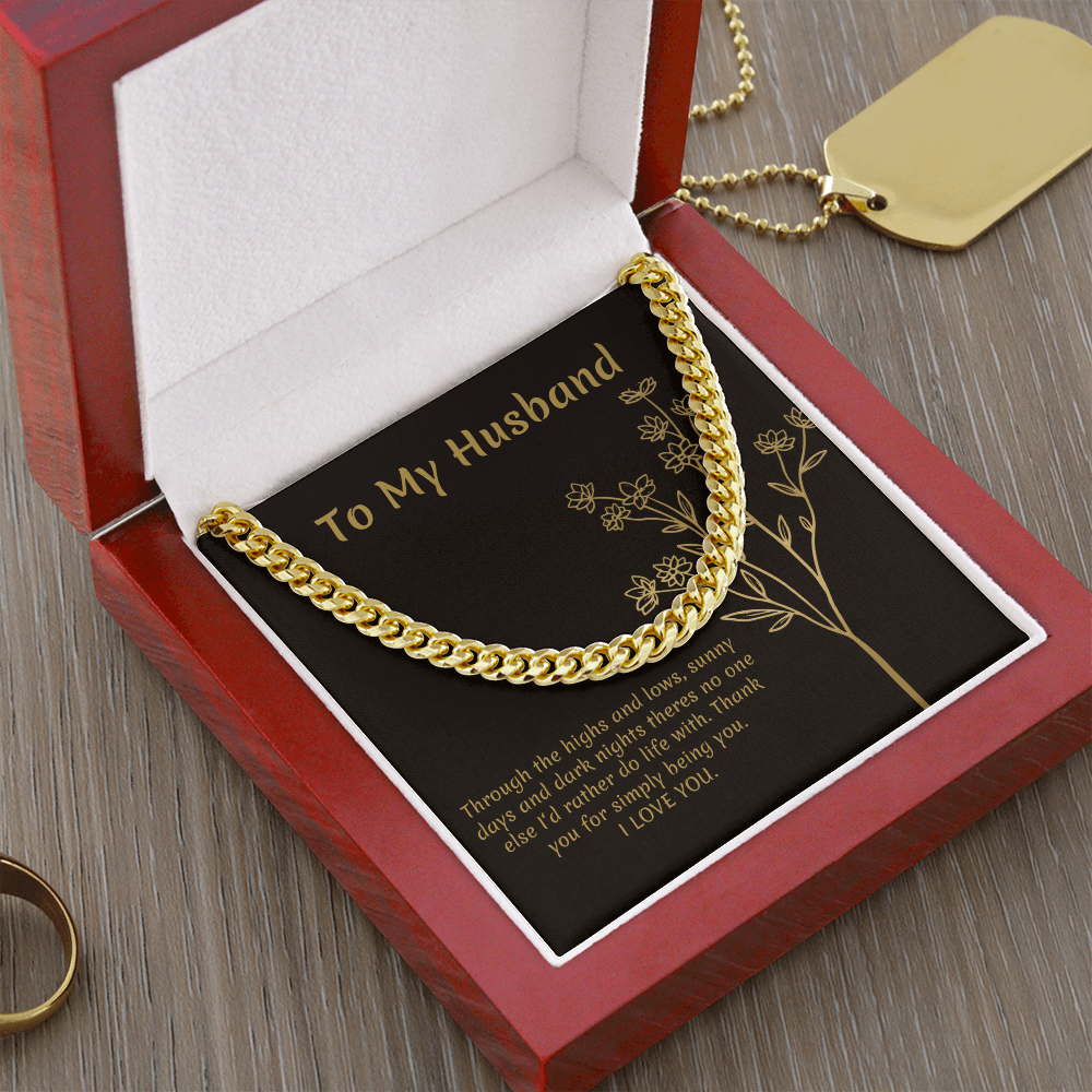To My Husband - Cuban Link Chain