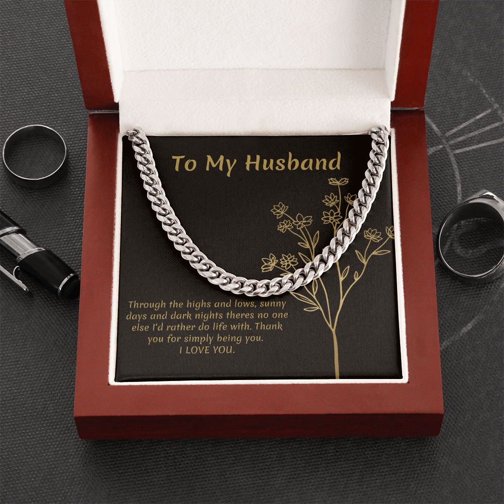 To My Husband - Cuban Link Chain