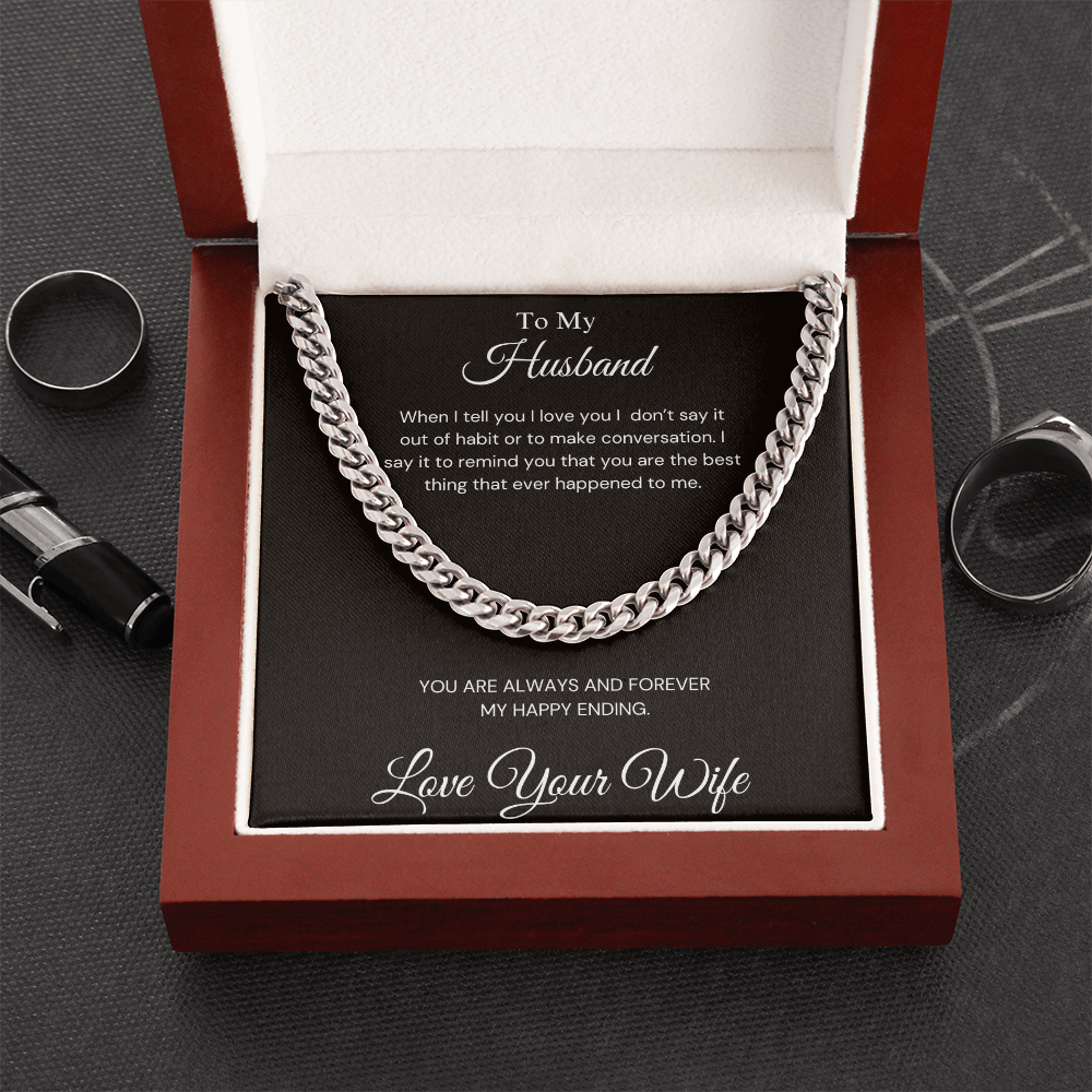 To My Husband - Cuban Link Necklace