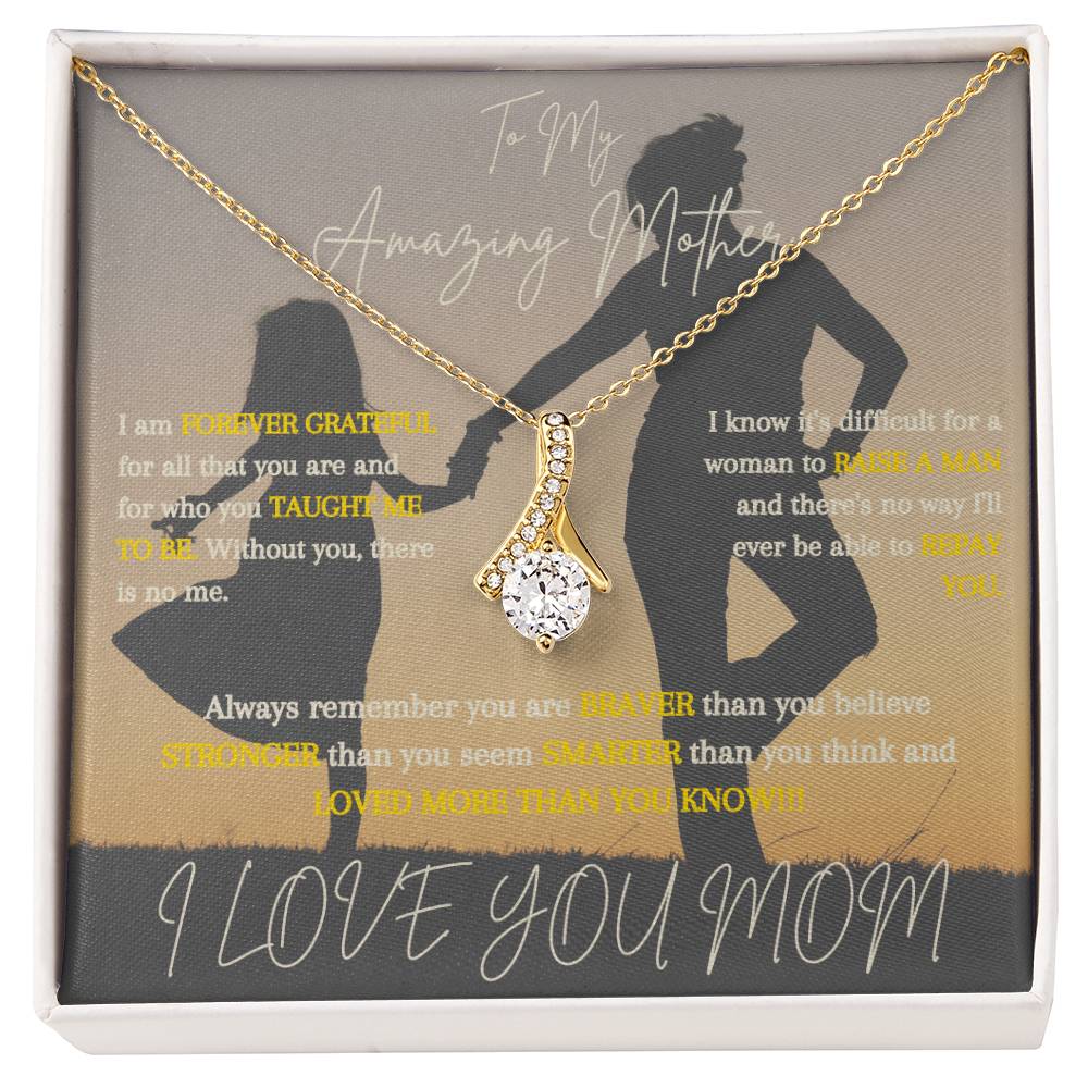To My Amazing Mother From Son - Alluring Beauty Necklace