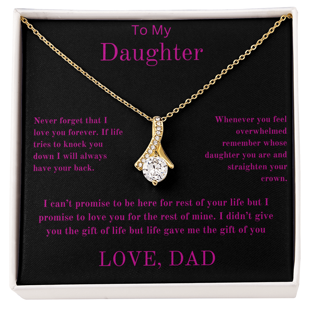 To My Daughter From Dad - Alluring Beauty Necklace