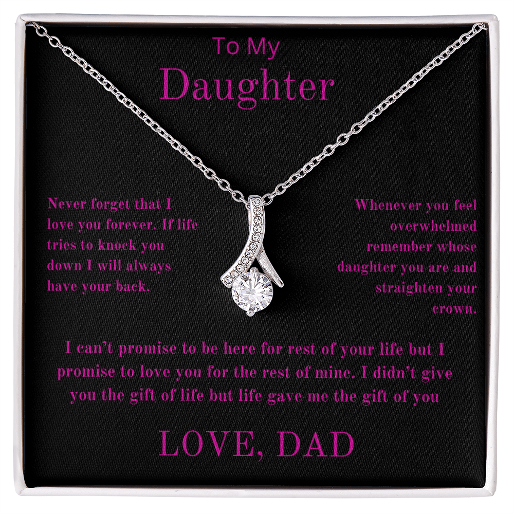 To My Daughter From Dad - Alluring Beauty Necklace