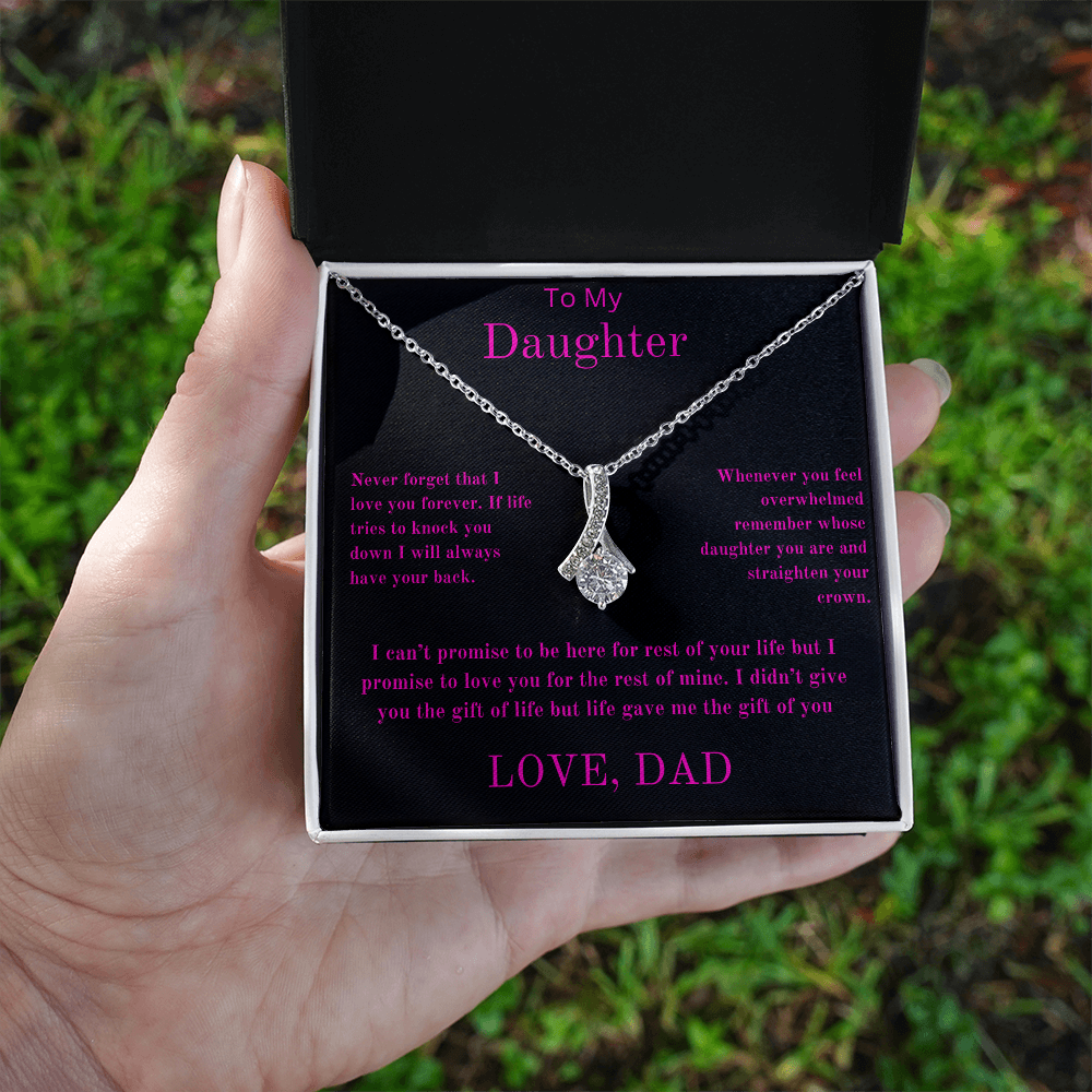 To My Daughter From Dad - Alluring Beauty Necklace