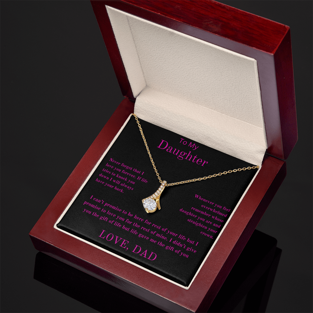 To My Daughter From Dad - Alluring Beauty Necklace
