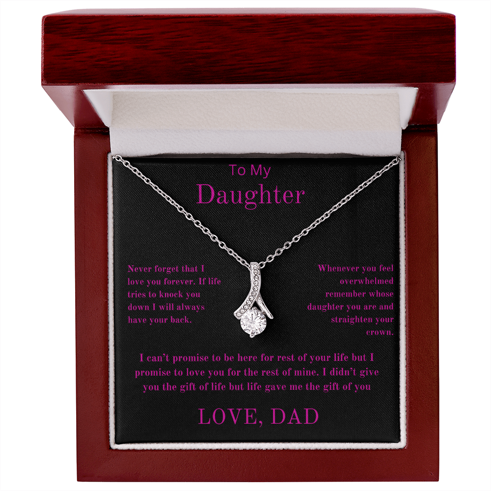 To My Daughter From Dad - Alluring Beauty Necklace