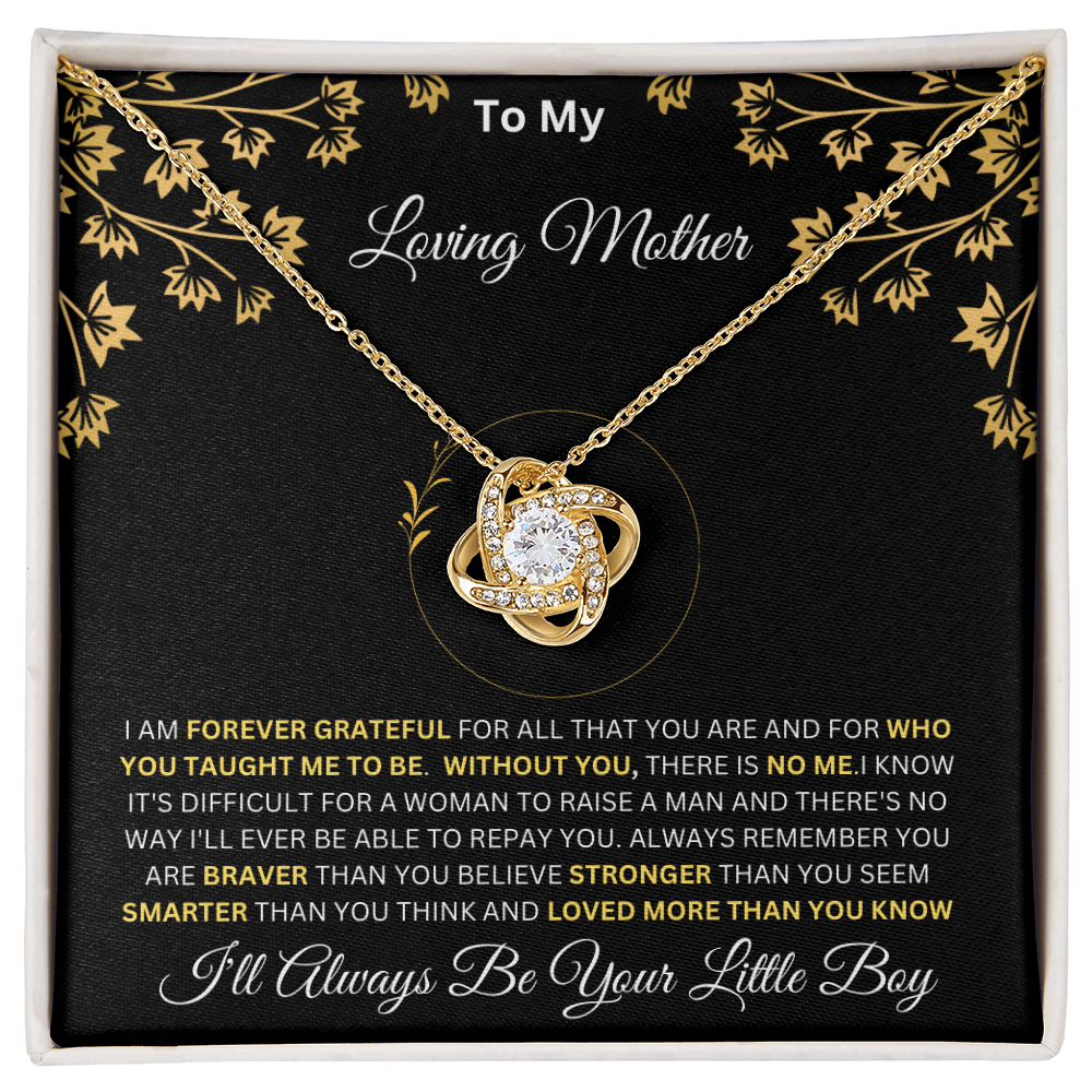 To My Loving Mother From Son - Love Knot Necklace