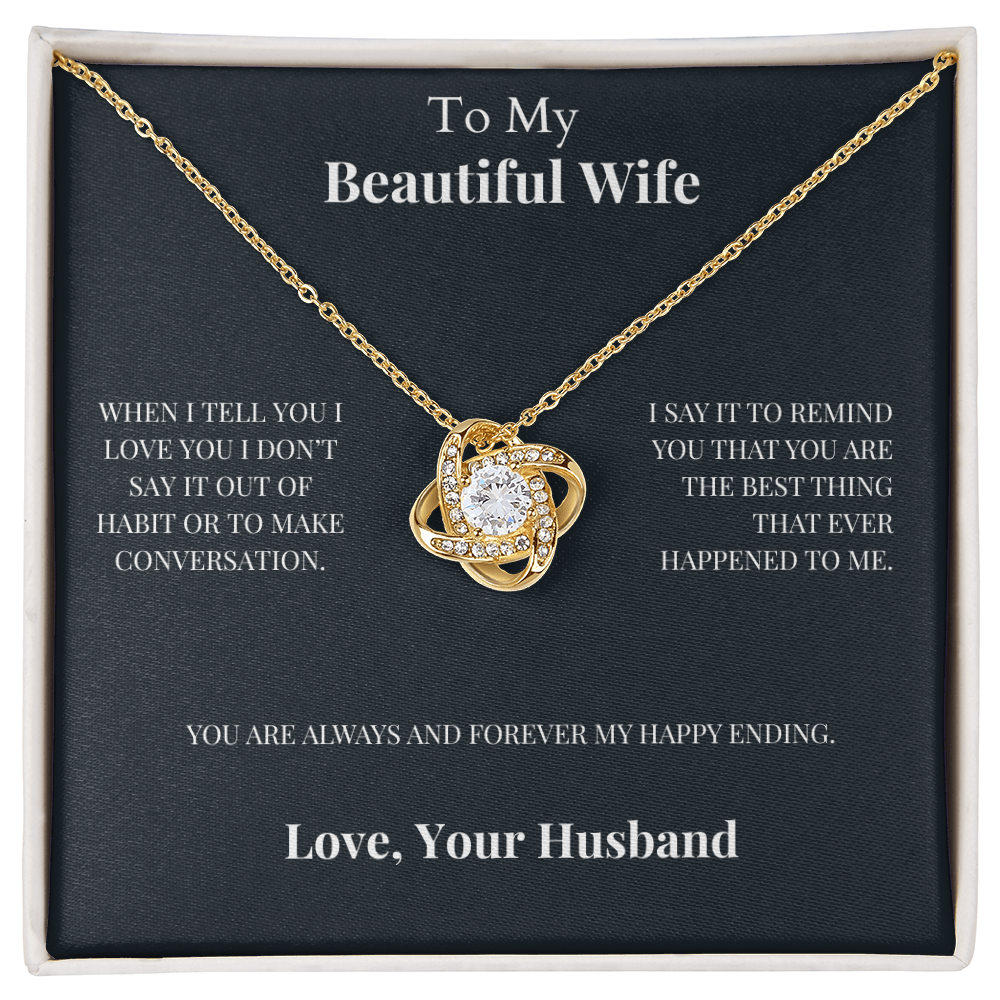 To My Wife - Love Knot Necklace