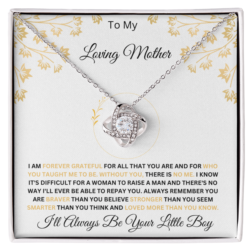 To My Loving Mother From Son - Love Knot Necklace