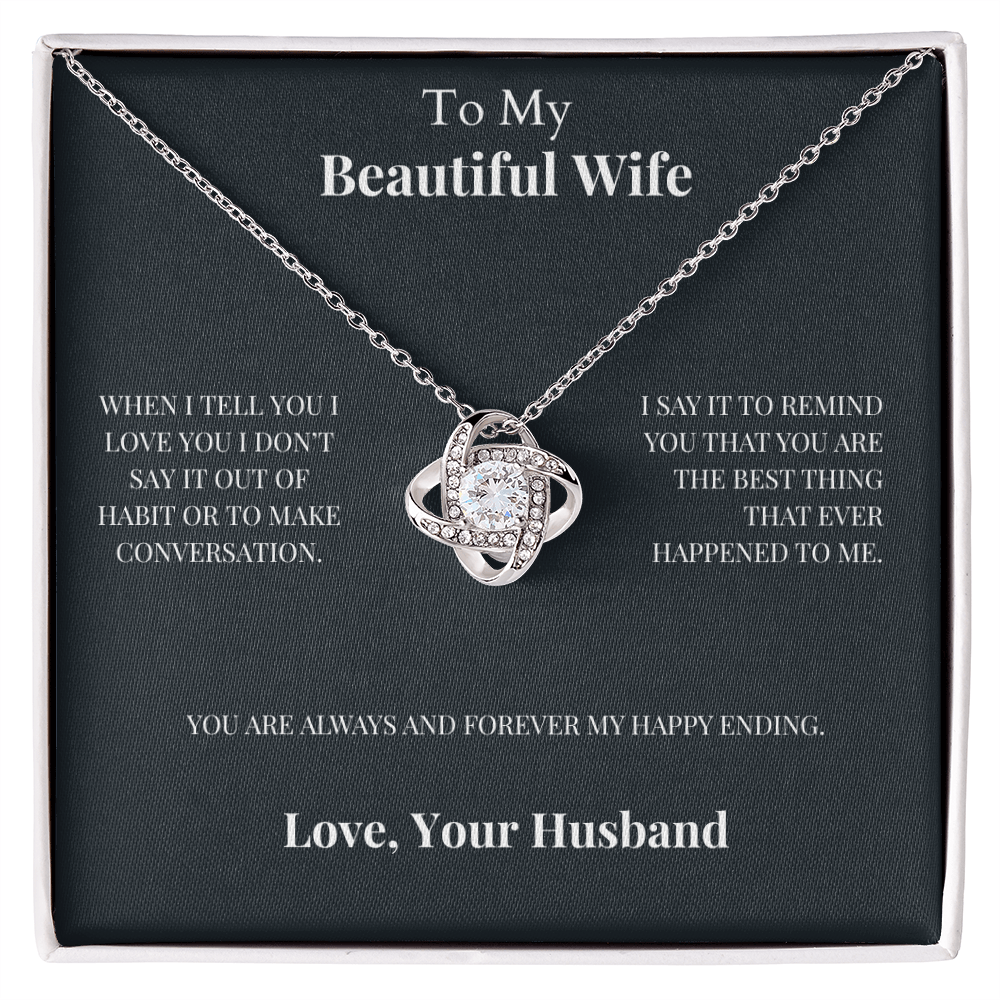 To My Wife - Love Knot Necklace