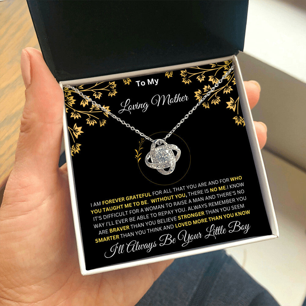 To My Loving Mother From Son - Love Knot Necklace