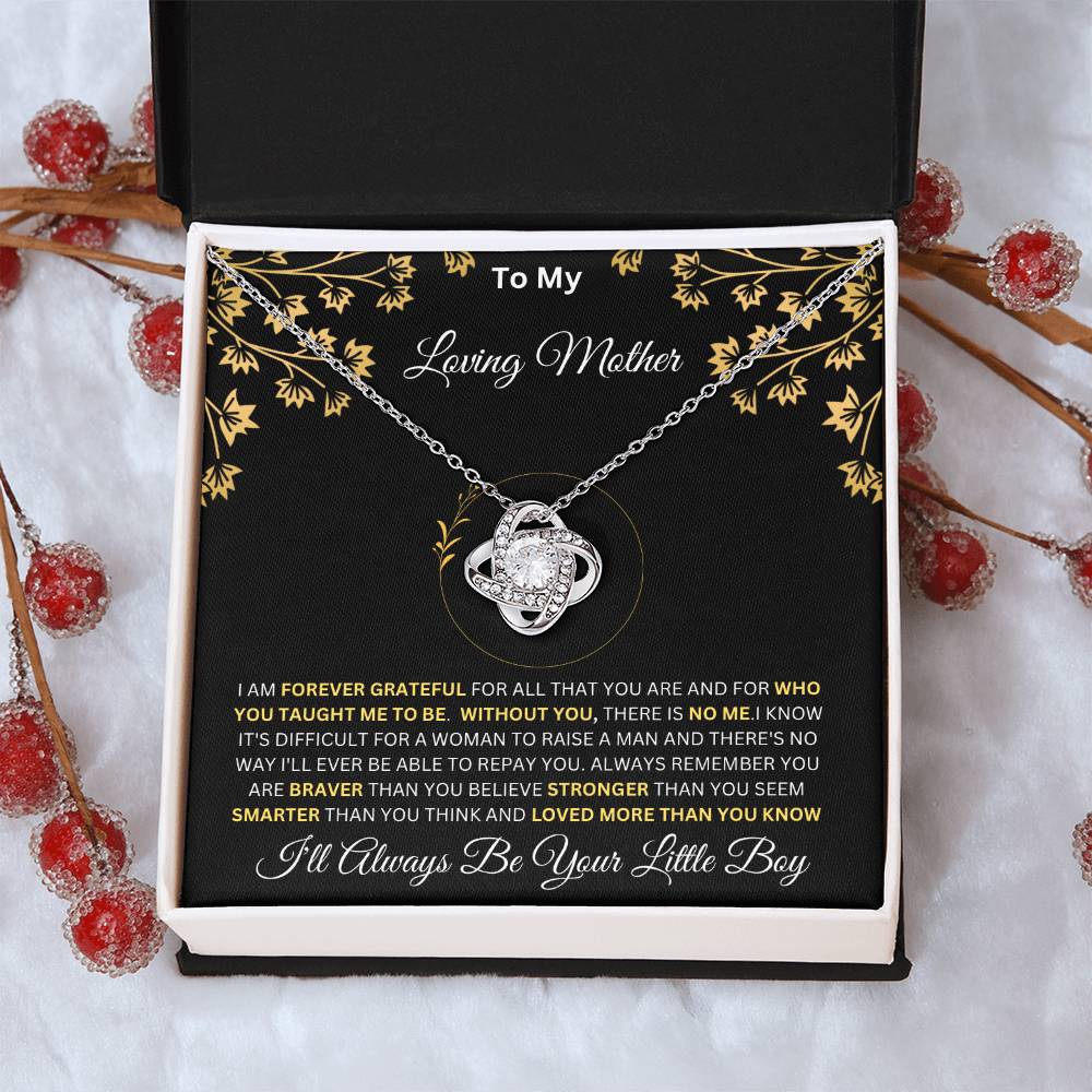 To My Loving Mother From Son - Love Knot Necklace