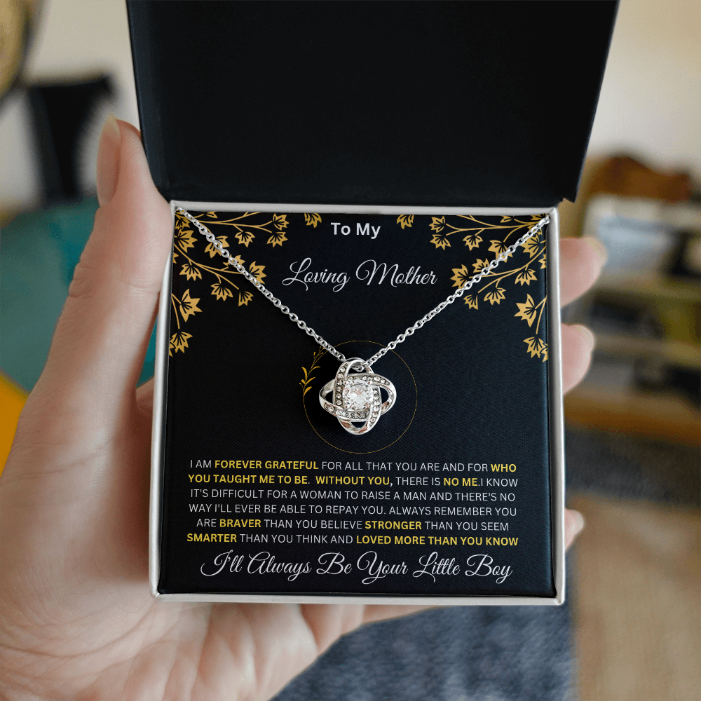 To My Loving Mother From Son - Love Knot Necklace