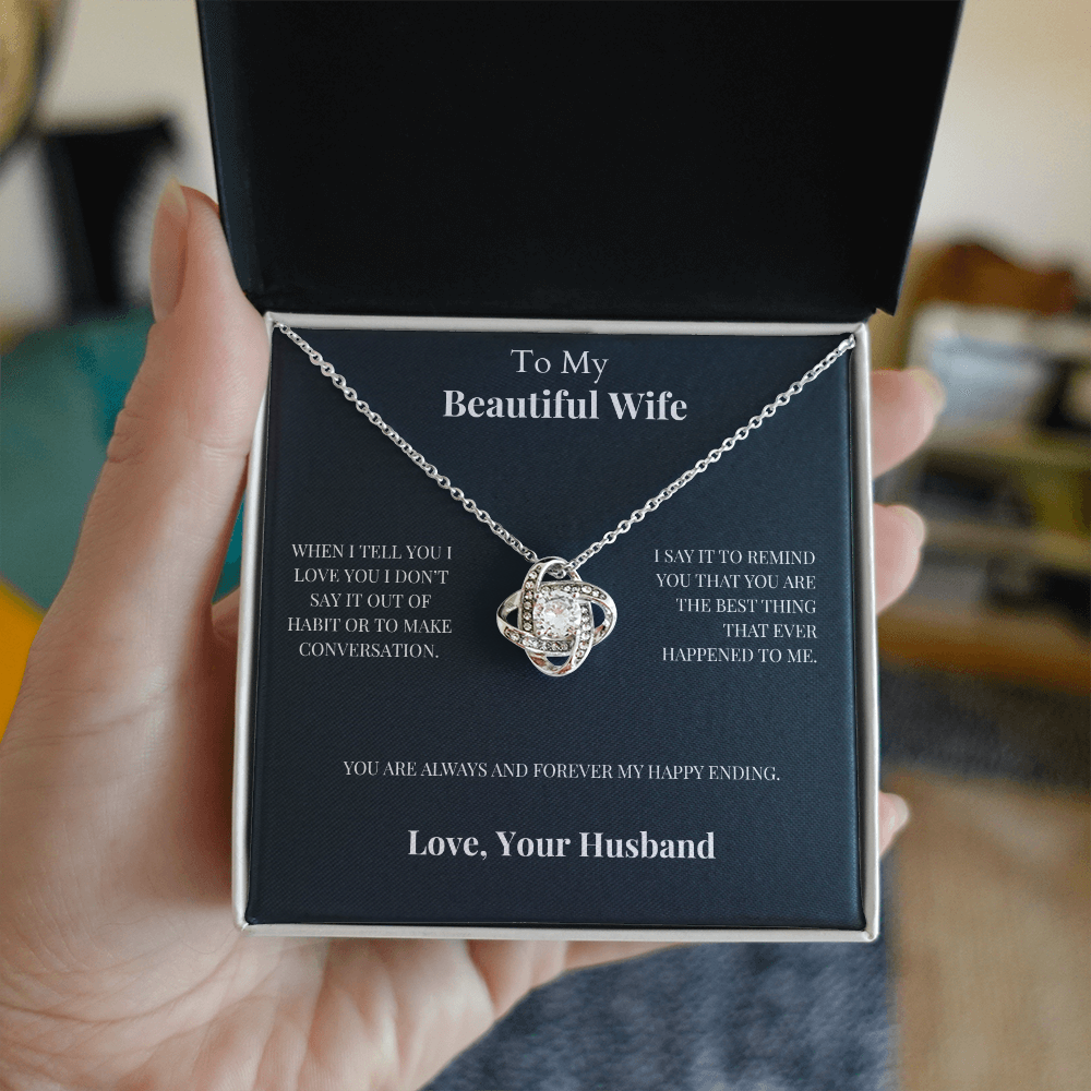 To My Wife - Love Knot Necklace