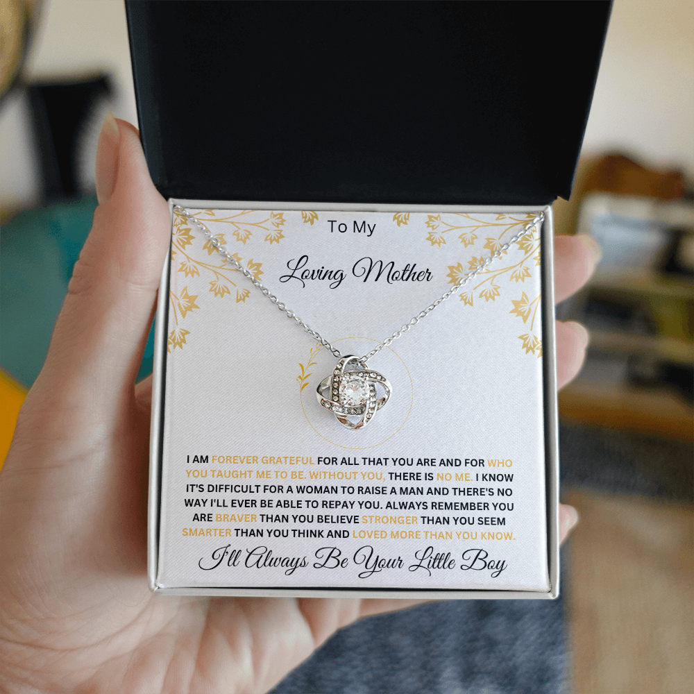 To My Loving Mother From Son - Love Knot Necklace