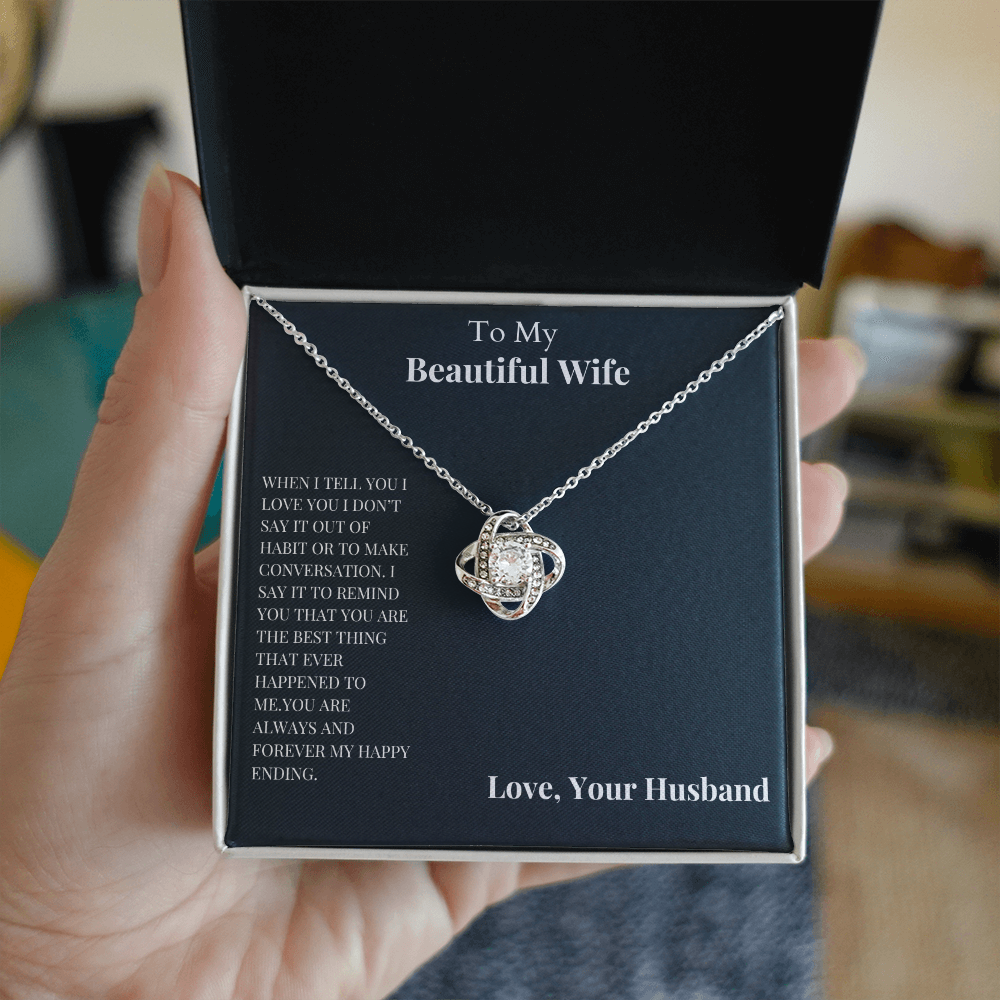 To My Wife - Love Knot Necklace