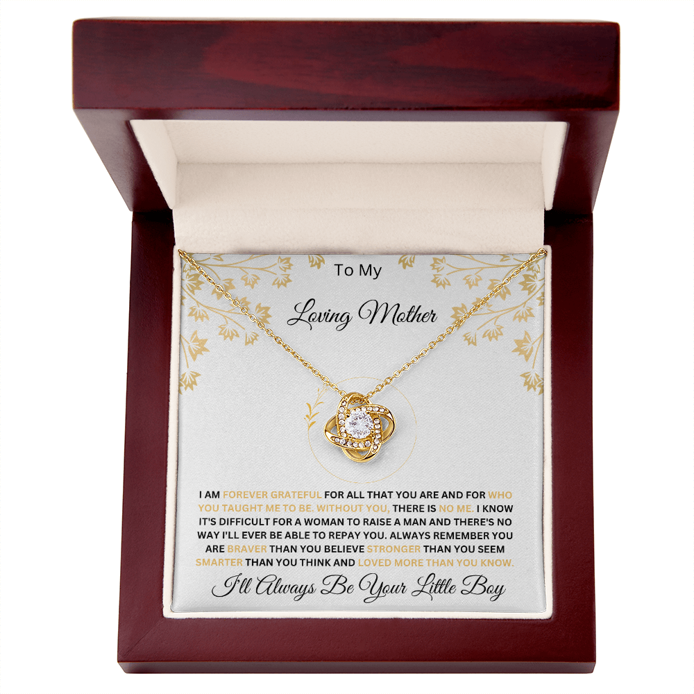 To My Loving Mother From Son - Love Knot Necklace