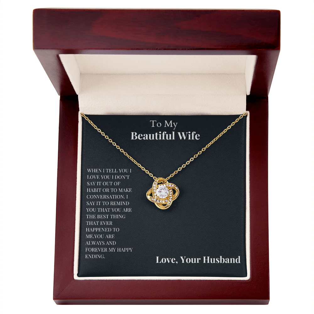 To My Wife - Love Knot Necklace