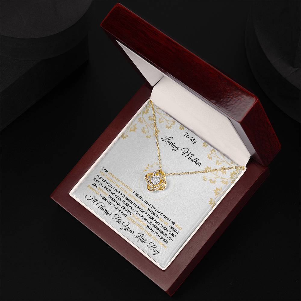 To My Loving Mother From Son - Love Knot Necklace