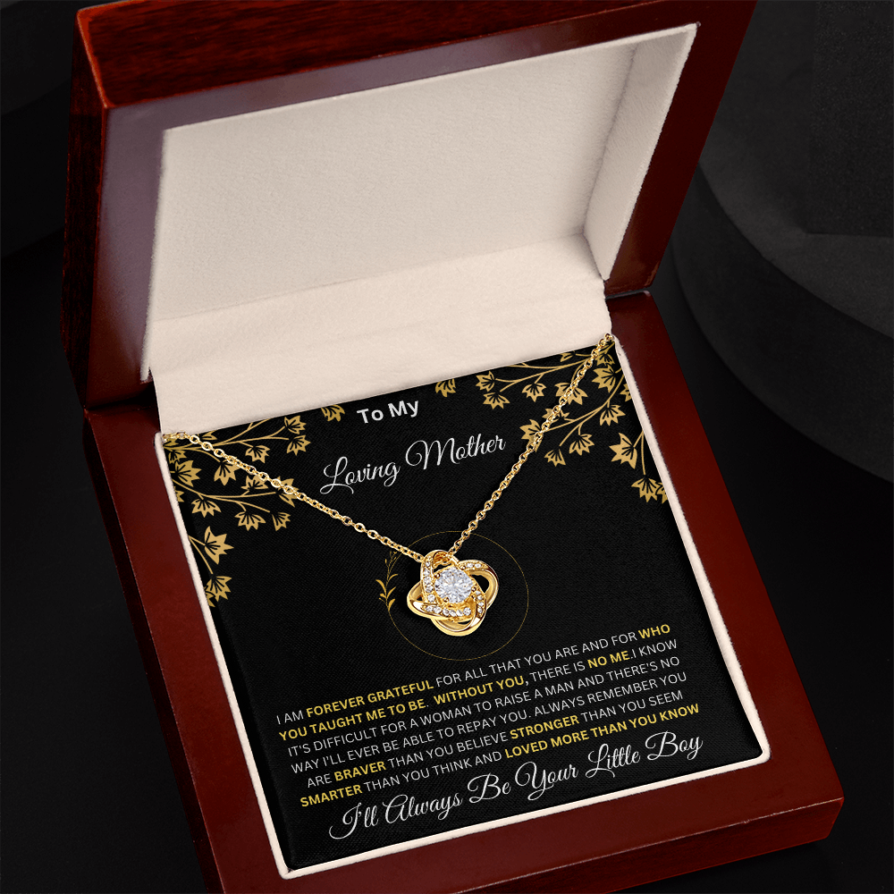 To My Loving Mother From Son - Love Knot Necklace