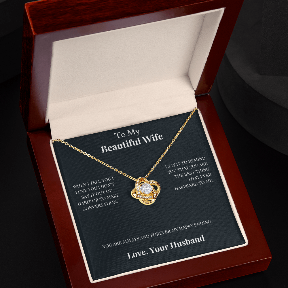 To My Wife - Love Knot Necklace