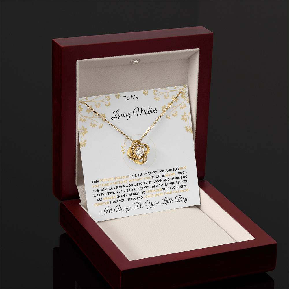 To My Loving Mother From Son - Love Knot Necklace