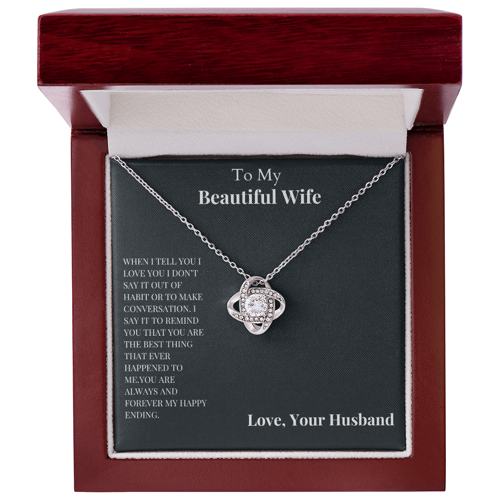 To My Wife - Love Knot Necklace