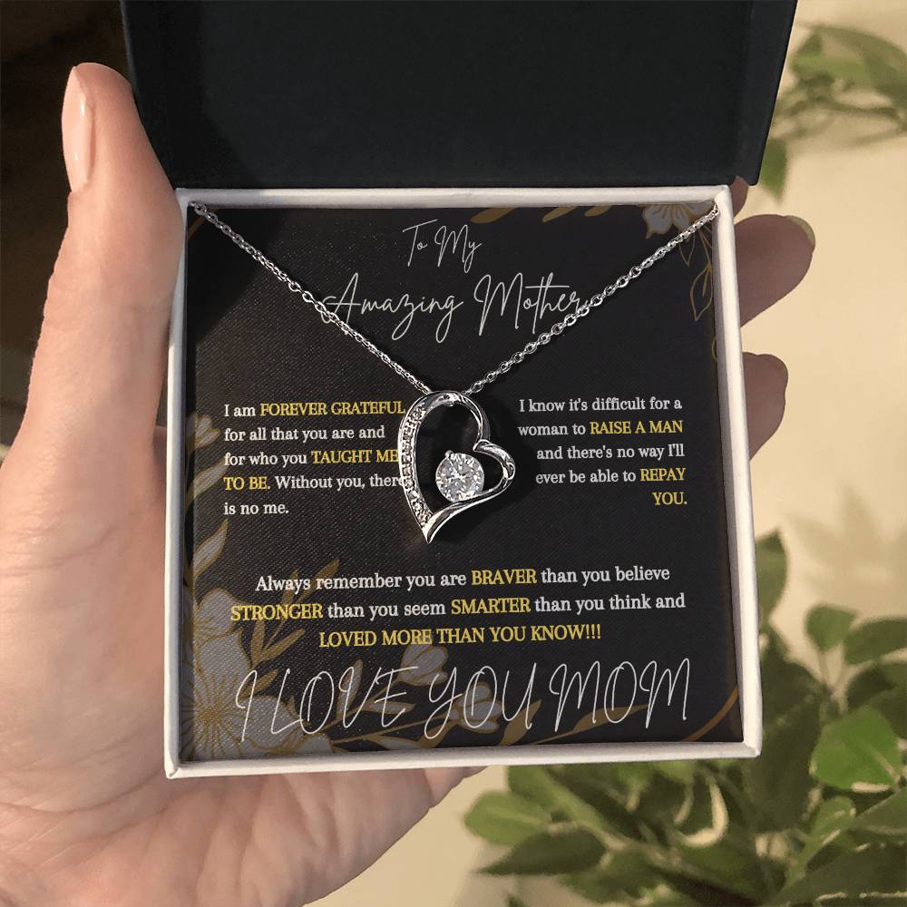 To My Amazing Mother From Son - Forever Love Necklace