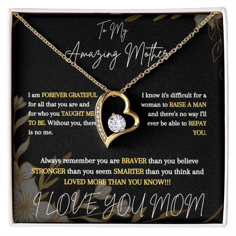 To My Amazing Mother From Son - Forever Love Necklace
