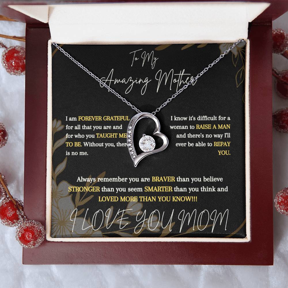 To My Amazing Mother From Son - Forever Love Necklace