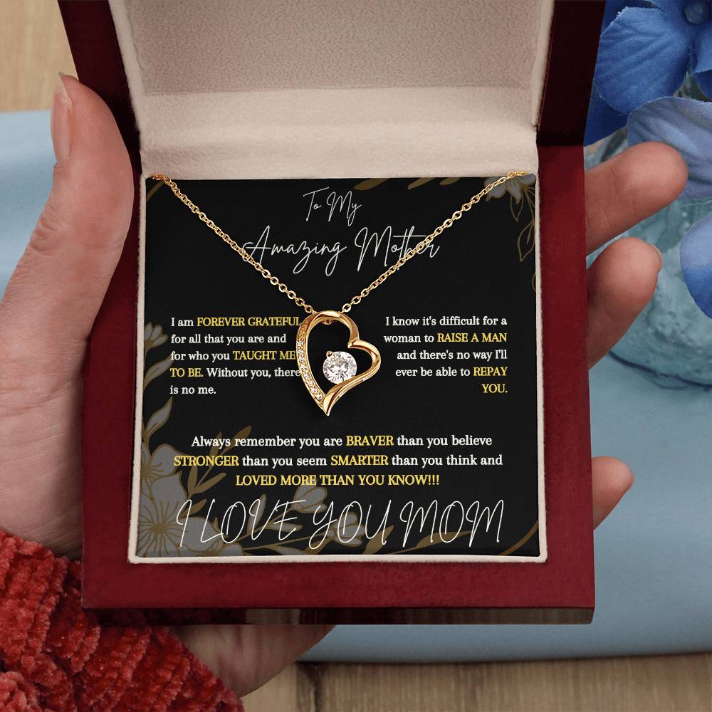 To My Amazing Mother From Son - Forever Love Necklace