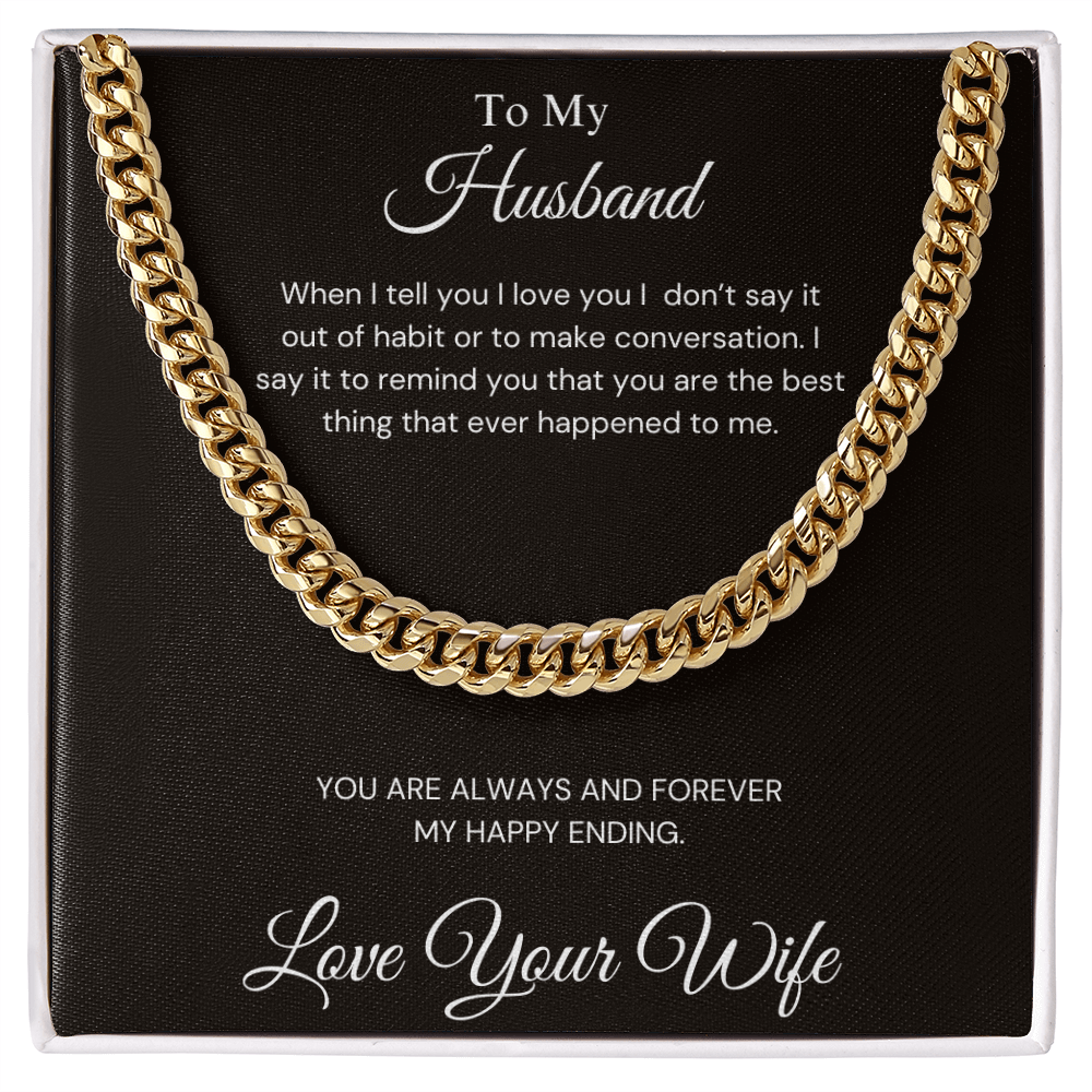To My Husband - Cuban Link Necklace