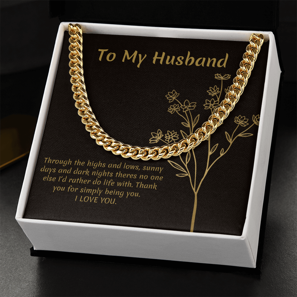 To My Husband - Cuban Link Chain