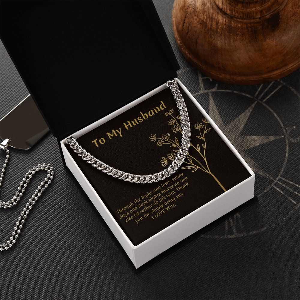 To My Husband - Cuban Link Chain
